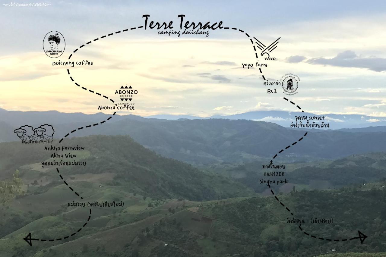 Terre Terrace Glamping - Doichang Ban Huai Khai Exteriör bild